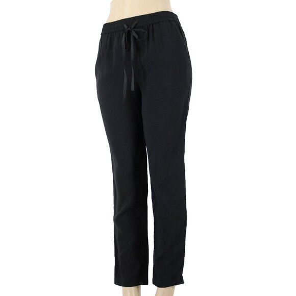 Red Valentino Sz 40 x 28 Black Drawstring Pockets Unlined Acetate Viscose Pant - Picture 1 of 16